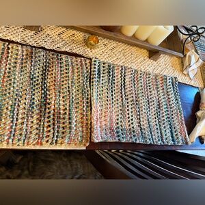 Multicolor weaved design place mats set of 6